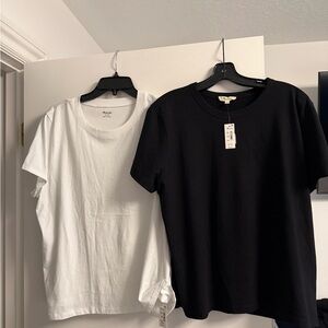 TWO Madewell crew neck t shirts.  Both NWT